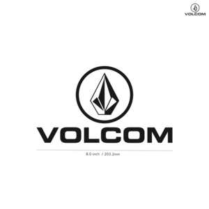 【VOLCOM】ボルコム★08★ダイカットステッカー★切抜きステッカー★8.0インチ★20.3cm