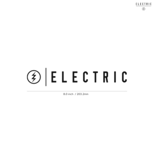 【ELECTRIC】エレクトリック★02★ダイカットステッカー★切抜きステッカー★8.0インチ★20.3cm