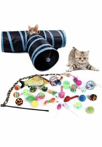  cat toy tunnel 3 through cat fishing rod . fish toy mouse soft toy 