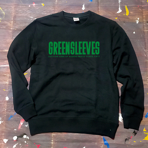 送料無料【GreenSleeves】グリーンスリーヴス/ 長袖トレーナー / ブラック★選べる3サイズ/M L XL / 8.4オンス