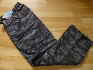 *HUMMER reverse side f lease black camouflage cargo pants * protection against cold trousers *5L/ cargo trousers 