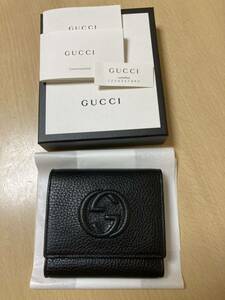 新品 定価75900円 GUCCI 三つ折財布 財布 ウォレット 