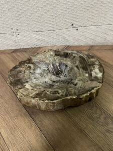 珪化木　木 灰皿　皿　置物　店舗　イミテーション　アンティーク　皮つき　天然木　