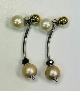 ★極美品★ プラスヴァンドーム Plus Vendome Erection Pearl ダブルキャッチピアス