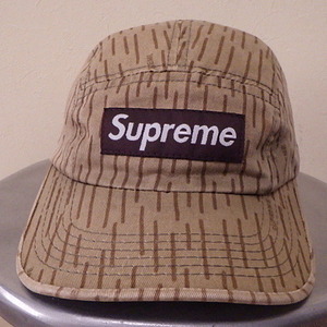 ★ 初期 2003年 03 Supreme シュプリーム Rain Camo Camp Cap レインカモ 迷彩 キャンプキャップ キャップ box logo ボックスロゴ (茶)GDGH