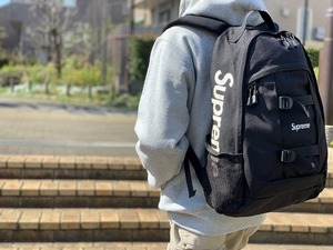 ★ 野村周平 愛用 14SS Supreme シュプリーム Logo Backpack ロゴ バックパック リュック box logo ボックスロゴ (ブラック黒)GDSN