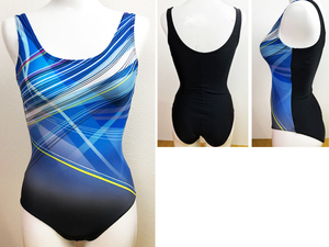 90% off S size .. print One-piece . integer swimsuit fitness swimsuit pool swim wear 1581-2731-611