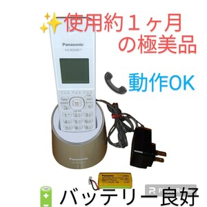 【使用約１ヶ月の極美品/動作OK/バッテリー良好・送料無料】パナソニック/Pansonic　コードレス電話機　子機　VE-GDS02DL-T KX-FKD509