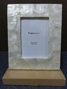 Francfranc フォトフレーム SHELLY FRAME M 未使用品 送料込み フランフラン フォトスタンド 外箱付