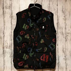 【Dance with Dragon】ダンスウィズドラゴン ゴルフ レディース 中綿ベスト サイズ3 ブラック リバーシブル ダブルジップ