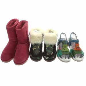 1円スタート 極美品 靴 3点セット UGG アグ Estacion エスタシオン レディース ショートブーツ ムートンブーツ ファー サンダル