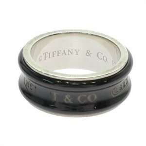 1円スタート TIFFANY&Co. ティファニー 1837 ナローリング SV925 スターリング チタン 指輪 シルバー ブラック アクセサリー 11号 #51