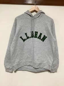 ま1227 USA製 L.L.Bean エルエルビーン ラッセルアスレチック コラボ スウェットパーカー レディース S グレー プルオーバー 