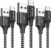 色: グレー_グレー USB Type C ケーブル2M3本セットタイプc ケーブル 3A急速充電 cタイプ ケーブル 高速デー_画像1