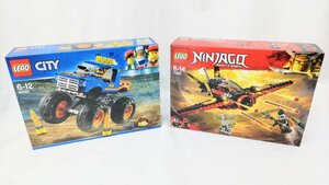 T1379 新品 2点セット LEGO レゴ CITY シティ モンスタートラック/NINJAGO ニンジャゴー Masters of Spinjitzu バトルファイター おもちゃ