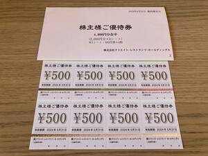 新品 送料込 クリエイトレストラン 株主優待券 4000円(500円券ｘ8枚)