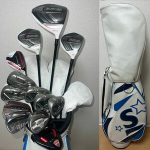 早い者勝ち【送料無料】白ヘッド　テーラーメイド　RBZ BURNER　13本　フルセット　ゴルフセット　Taylor made S SRIXON　豪華セット