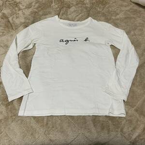 agnis b.PARIS! アニエスベー! 定番! ロゴ・プリント! 長袖カットソー! ロンTEE! SIZE T1! 日本盤