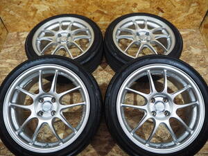 美品☆即納☆軽量 エンケイ PF01 17inch 7J+38 4H100 ヨコハマ Sドライブ 205/45R17SET アクア ヤリス ノート オーラ フィット スイフト 等