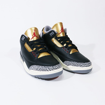 NIKE ナイキ WMNS AIR JORDAN 3 CK9246 067 ウィメンズ エア ジョーダン 3 ブラック ゴールド スニーカー バッシュ dez_画像1