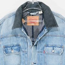 STUSSY x Levi's EMBOSSED TRUCKER JACKET ステューシー リーバイス エンボス トラッカー ジャケット インディゴ デニム ブルゾン_画像3