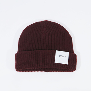 WTAPS ダブルタップス 23AW BEANIE 01/BEANIE/ACRYLIC 232MADT-HT01 タグ ビーニー バーガンディ ニットキャップ ニット帽 帽子 dek