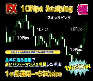 ★FX 10Pips Scalping 極★ 1ヶ月630pips 約10pipsの利益 FX スキャルピング トレード手法 MT4 勝てる 安定勝率8割のサインツール 必勝法