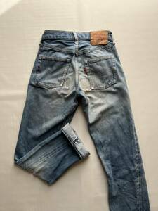 70s 79年製 Levi's W26相当 レディース 66後期 ボタン裏6 赤耳 ヴィンテージ デニムパンツ ジーンズ / リーバイス USA アメリカ オールド