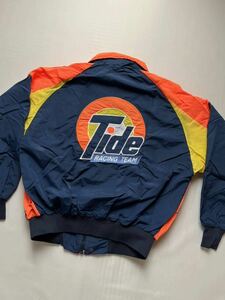 ★USA製 80s 90s ヴィンテージ Tide メンズ L レーシング ナイロンジャケット / アメリカ製 オールド タイド ロゴ ジャンパー 