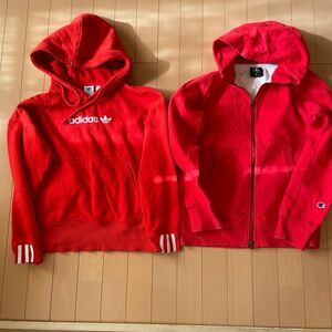 adidas チャンピオン　パーカー　2枚セット　S