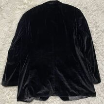 【極希少XXXL相当 3Lサイズ】HUGO BOSS ヒューゴボス 最高級 ベロア メンズ テーラードジャケット ブラック stretch ストレッチ 56_画像5