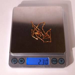 1円スタート 金 約2.30g K18 刻印有 ゴールド ネックレス つぶし アクセサリー