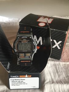 未使用☆TIMEX IRONMAN TRIATHLON 8LAP T5H941-N INDIGLO 2013年復刻 タイメックス アイアンマン インディグロ メンズ デジタル 腕時計