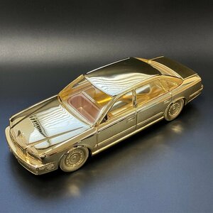 【80】NISSAN PRESIDENT 日産 プレジデント シガーケース シガレットケース オルゴール 金属製 灰皿 田中貴金属 金メッキ 箱あり