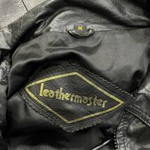 送料無料S81669 Leathermaster レザーマスター ブルゾン 革ジャン オールレザー ジャケット 牛革 M _画像4