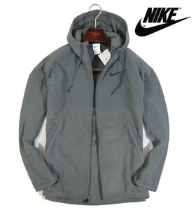 L木12178新品▼ 秋冬!! ナイキ フリース素材 ジップアップフーディー 【 XL 】 フルジップパーカ NIKE 撥水加工 保温性 グレー系