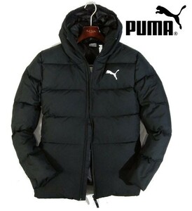 L木12613新品▼ プーマ フード付きスタンドカラー ダウンジャケット 【 XL 】 ブルゾン PUMA 保温性 ブランドロゴプリント キャットロゴ