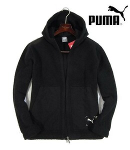 L月12302新品▼ プーマ 裏フリース ジップアップフーディー 【日本サイズM】 フーデッド ボアブルゾン PUMA ブルゾン ウーブンオーバーレイ