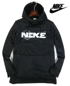 A火01048新品▼ ナイキ 裏フリース プルオーバーフーディー 【 L 】 スウェットパーカ NIKE クルーネットパーカ ビッグロゴ 黒系