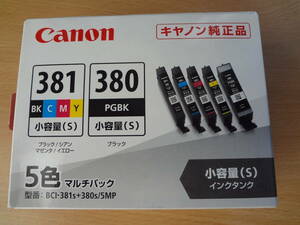 ☆　【ブラックのみ開封/未使用品】 キヤノン Canon 純正インクカートリッジ　BCI-381s+380s/5MP （5色マルチパック 小容量　☆