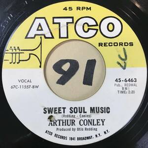 試聴 特集FAMEマッスルショールズのソウル・ダンサー ARTHUR CONLEY SWEET SOUL MUSIC / LET’S GO STEADY 両面EX 67年全米2位ソウル2位 