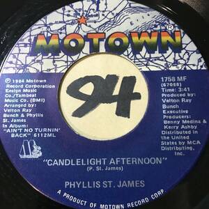 試聴 スウェイ系と相性良し PHYLLIS ST. JAMES CANDLELIGHT AFTERNOON / BACK IN THE RACE 両面NM シンセ・ブギー/ガラージロフト 