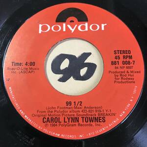 試聴 CAROL LYNN TOWNES 99 1/2 VOCAL / DUB 両面EX 