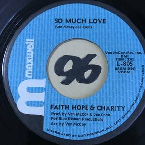 試聴 FAITH HOPE & CHARITY SO MUCH LOVE VG(+) / LET’S TRY IT OVER NM 