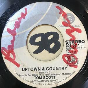 試聴 TOM SCOTT UPTOWN & COUNTRY / APPOLONIA (FOXTRATA) 両面VG++ SOUNDS EX 1975 