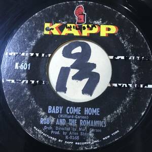 試聴 RUBY AND THE ROMANTICS BABY COME HOME / EVERY DAY’S A HOLIDAY 両面VG++ SOUNDS EX 