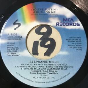 試聴 TIMMY ALLEN presents STEPHANIE MILLS A RUSH ON ME VOCAL / INST 両面EX+ 