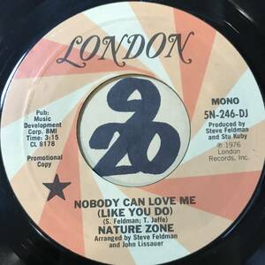 試聴 NATURE ZONE NOBODY CAN LOVE ME (LIKE YOU DO) 4:15 STEREO / 3:15 MONO 両面EX+