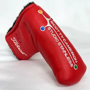 1円/中古★SCOTTY CAMERON スコッティキャメロン ピン用パターカバー スタジオステンレス　レッド★