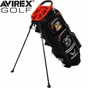 ★AVIREX GOLF アビレックス ゴルフ AVG3S-BA12 スタンド キャディバッグ（ブラック）9型 日本仕様モデル★